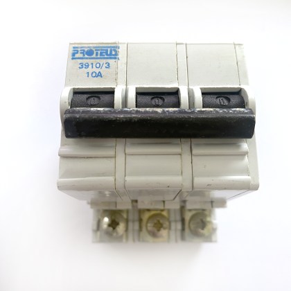 Proteus Geyer 3910/3 10A 10 Amp 3 Pole Phase MCB Circuit Breaker Type 3